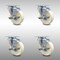 Service Caster 4 Inch SS Nylon Wheel Swivel Top Plate Caster Set with Brake SCC-SS20S414-NYS-TLB-4 - alternate 1